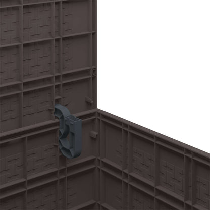 Scatola di Stoccaggio per Giardino Marrone 55 x 53 x 57 cm
