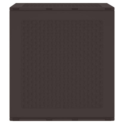 Scatola di Stoccaggio per Giardino Marrone 55 x 53 x 57 cm