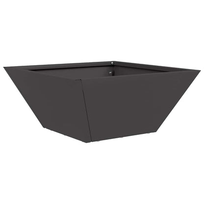 Vaso da giardino Nero 35 x 35 x 15 cm Acciaio laminato a freddo