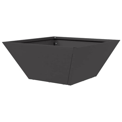 Vaso da giardino Nero 35 x 35 x 15 cm Acciaio laminato a freddo