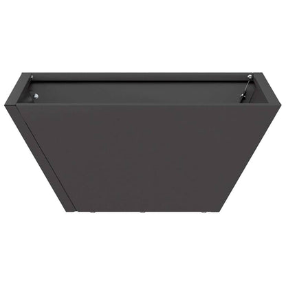 Vaso da giardino Nero 35 x 35 x 15 cm Acciaio laminato a freddo