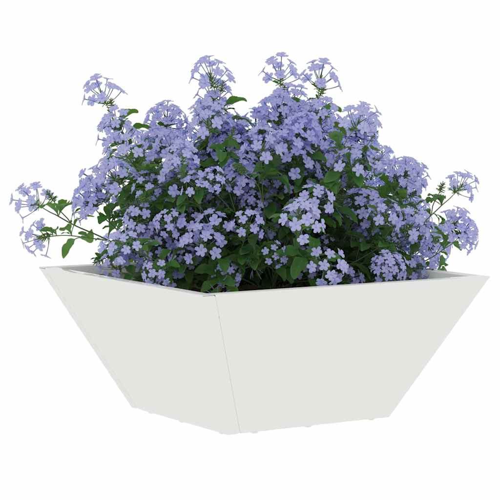 Vaso da giardino 5 pcs Bianco 35 x 35 x 15 cm