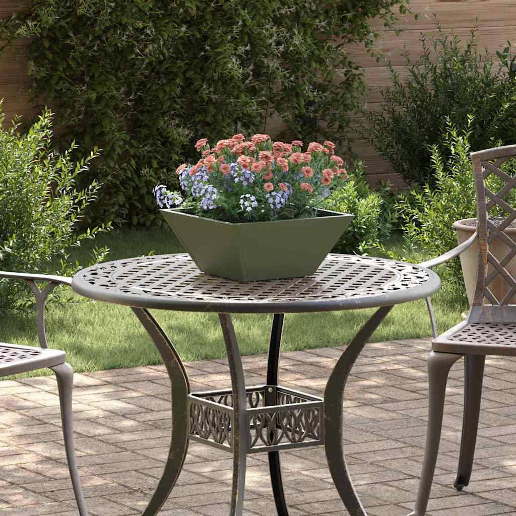 Vaso da giardino 5 pcs Verde oliva 35 x 35 x 15 cm