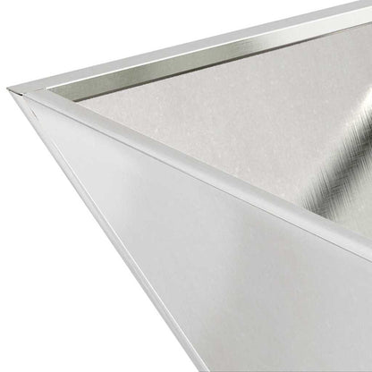 Vaso da giardino Argento 35 x 35 x 15 cm Acciaio inossidabile