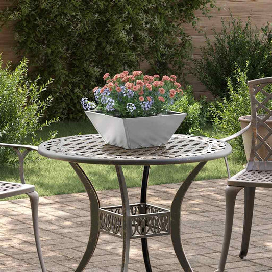 Vaso da giardino Argento 35 x 35 x 15 cm Acciaio inossidabile
