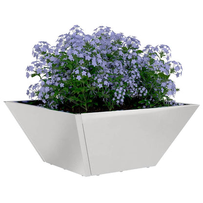 Vaso da giardino Argento 35 x 35 x 15 cm Acciaio inossidabile