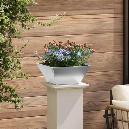 Vaso da giardino Argento 35 x 35 x 15 cm Acciaio zincato