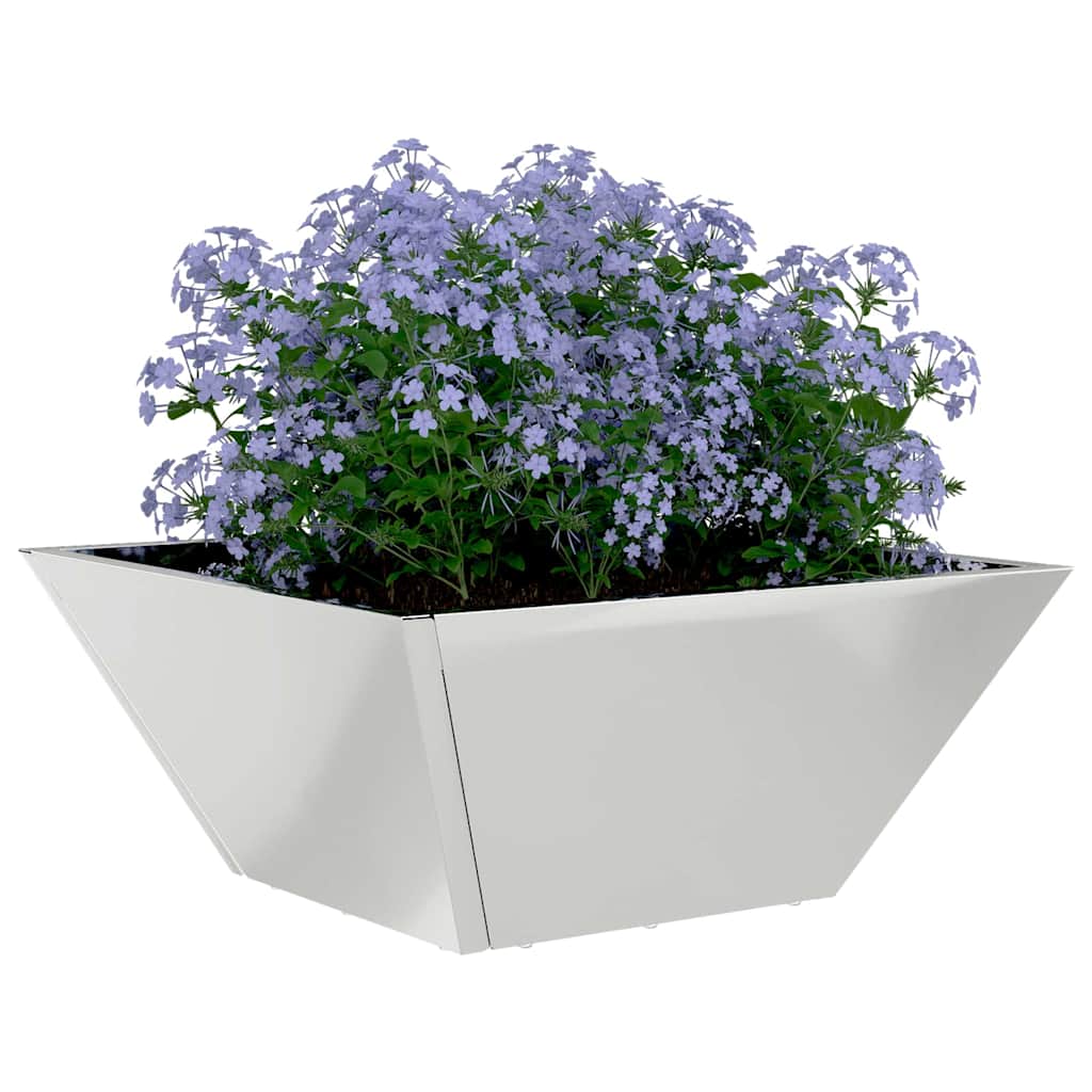 Vaso da giardino 5 pcs Argento 35 x 35 x 15 cm Acciaio zincato