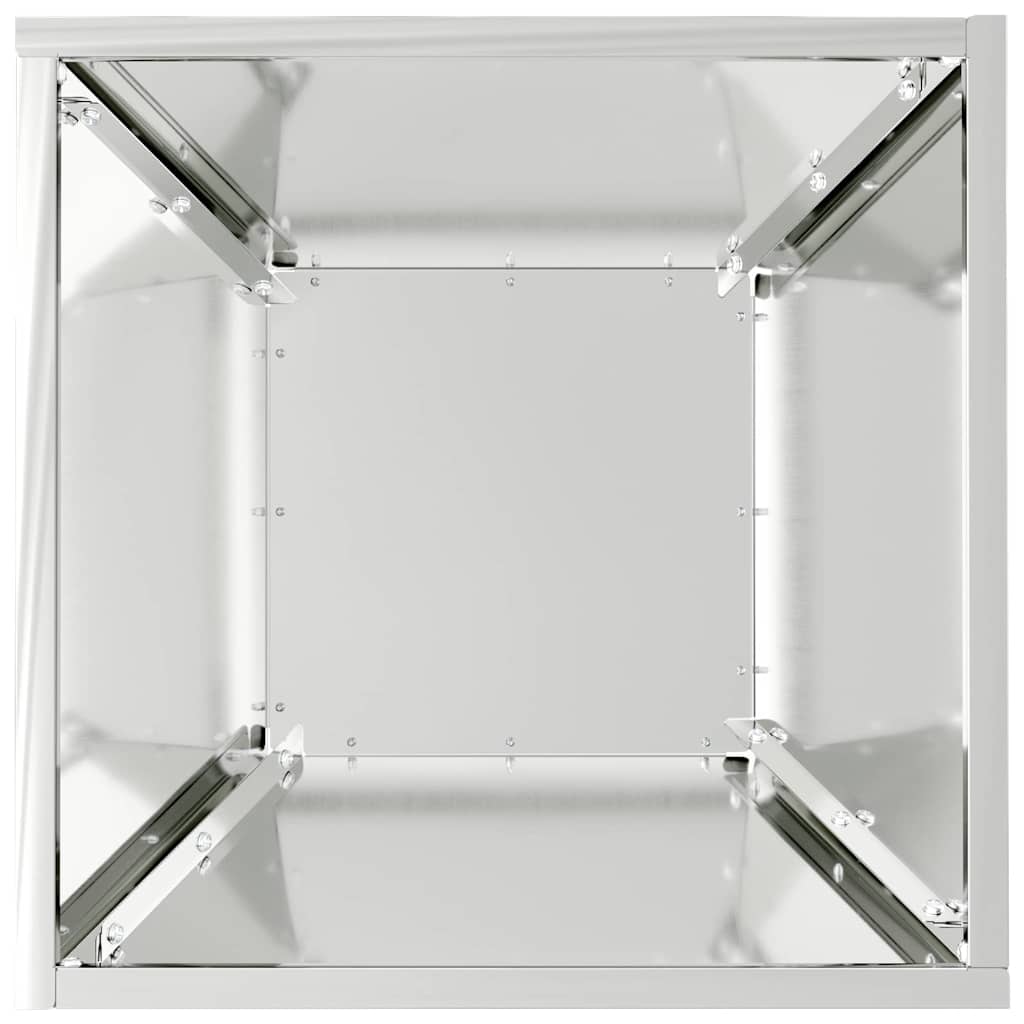 Vaso da giardino 5 pcs Argento 35 x 35 x 15 cm Acciaio zincato | homemem39