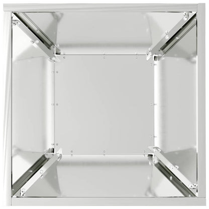 Vaso da giardino 5 pcs Argento 35 x 35 x 15 cm Acciaio zincato | homemem39