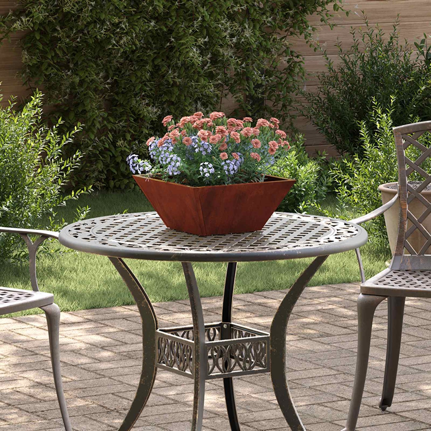 Vaso da giardino 5 pcs Ruggine 35 x 35 x 15 cm | homemem39