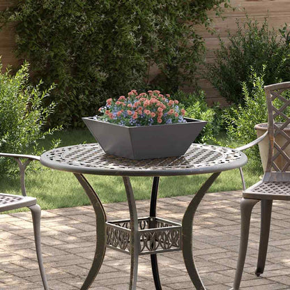 Vaso da giardino Nero 40 x 40 x 15 cm Acciaio laminato a freddo