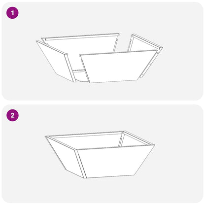 Vaso da giardino Bianco 40 x 40 x 15 cm | homemem39