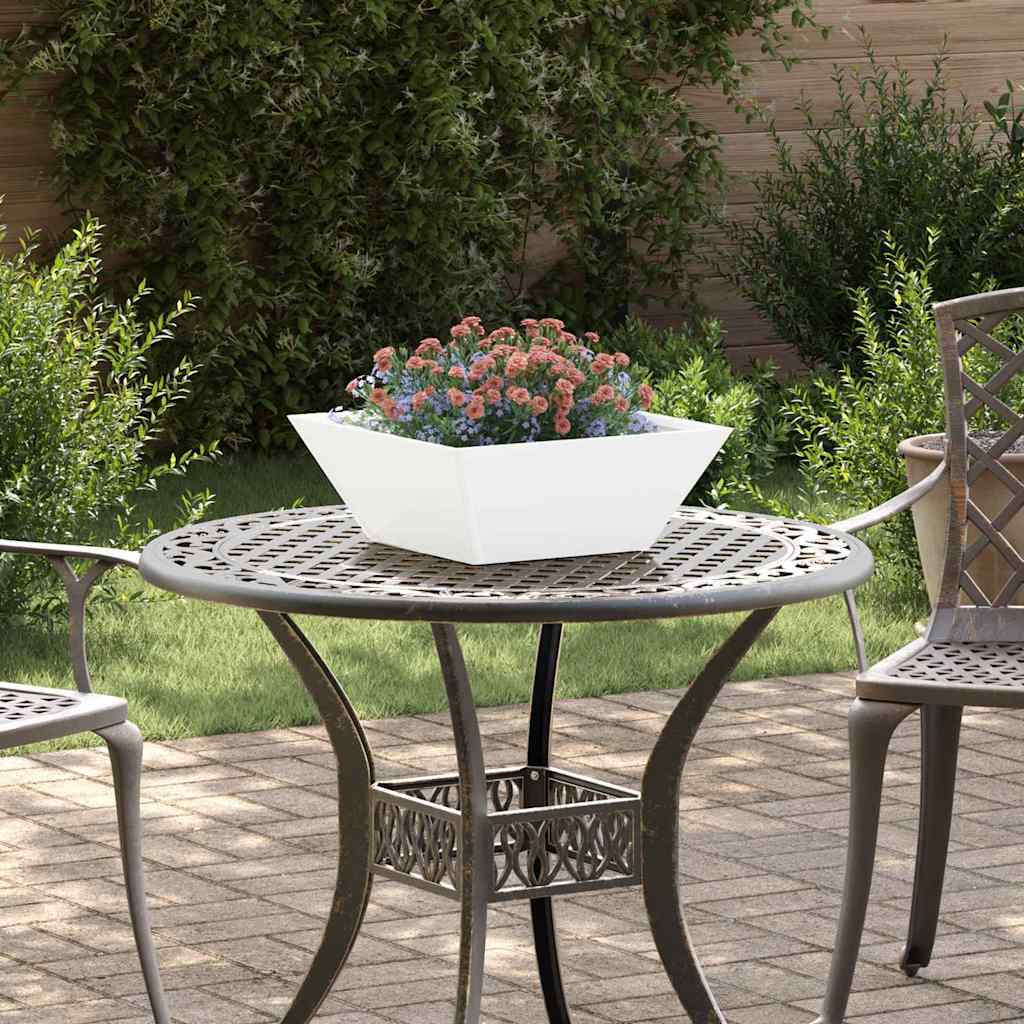 Vaso da giardino 5 pcs Bianco 40 x 40 x 15 cm