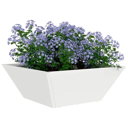 Vaso da giardino 5 pcs Bianco 40 x 40 x 15 cm