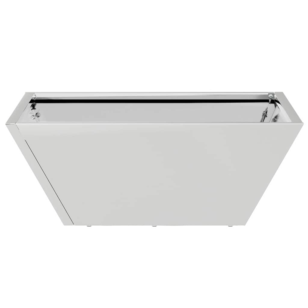 Vaso da giardino Argento 40 x 40 x 15 cm Acciaio inossidabile