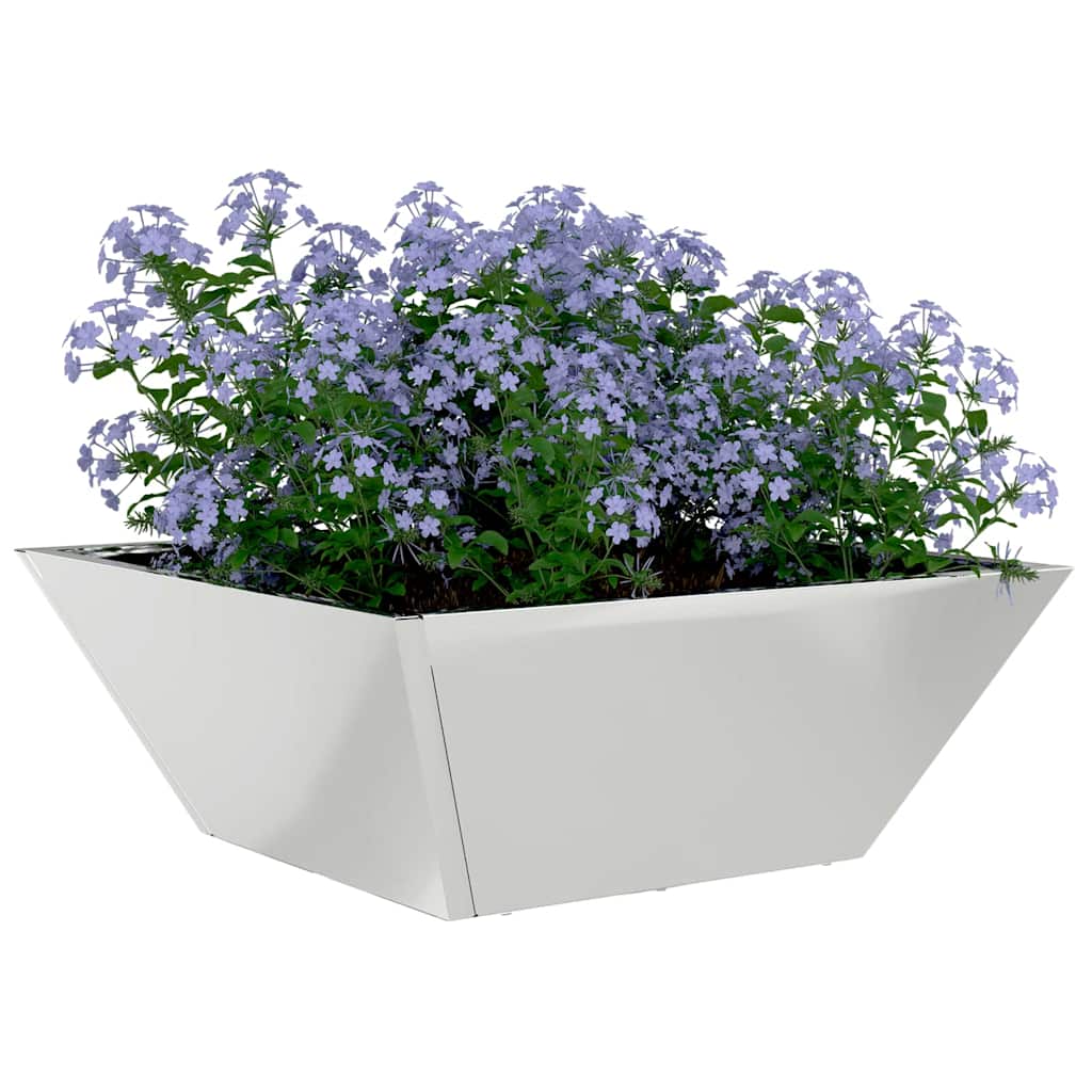 Vaso da giardino Argento 40 x 40 x 15 cm Acciaio zincato