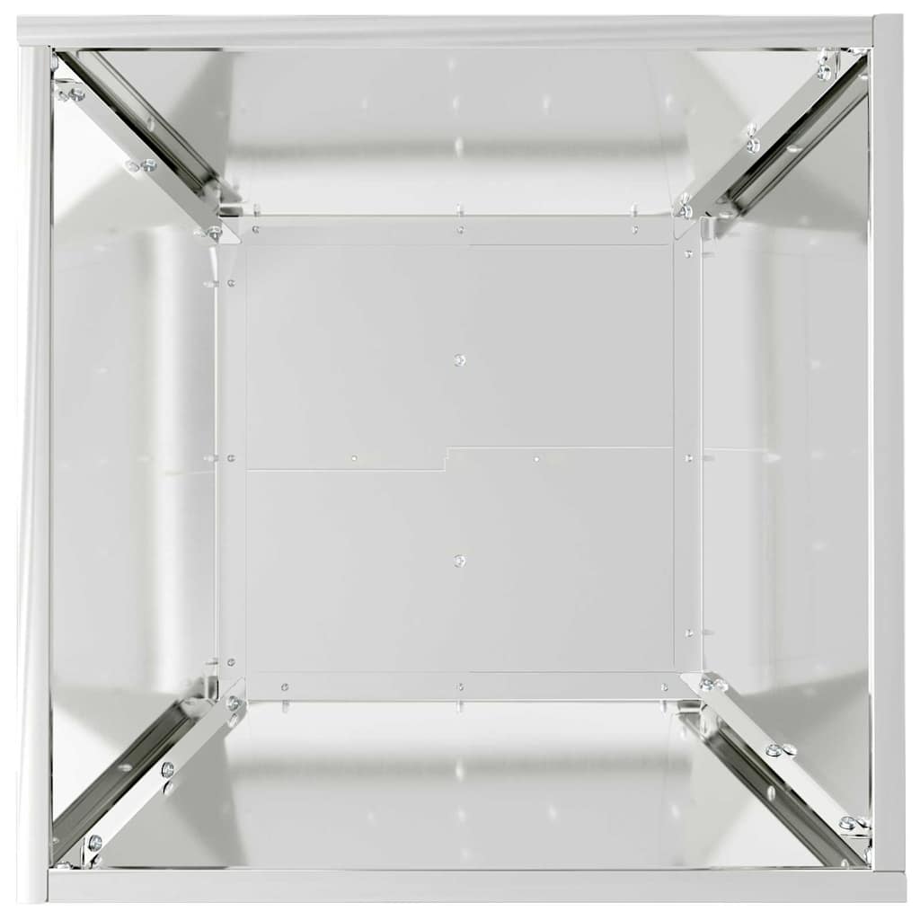 Vaso da giardino Argento 40 x 40 x 15 cm Acciaio zincato