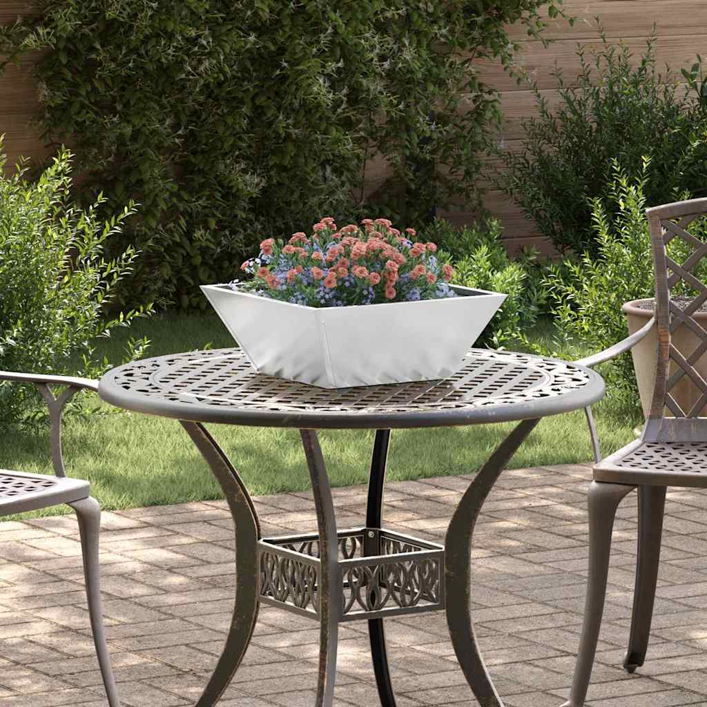 Vaso da giardino 5 pcs Argento 40 x 40 x 15 cm Acciaio zincato