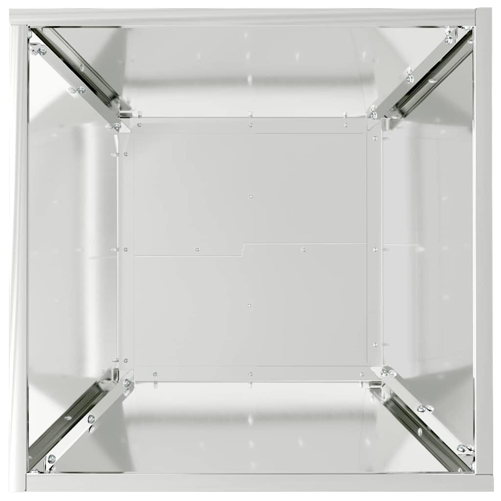 Vaso da giardino 5 pcs Argento 40 x 40 x 15 cm Acciaio zincato