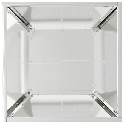 Vaso da giardino 5 pcs Argento 40 x 40 x 15 cm Acciaio zincato