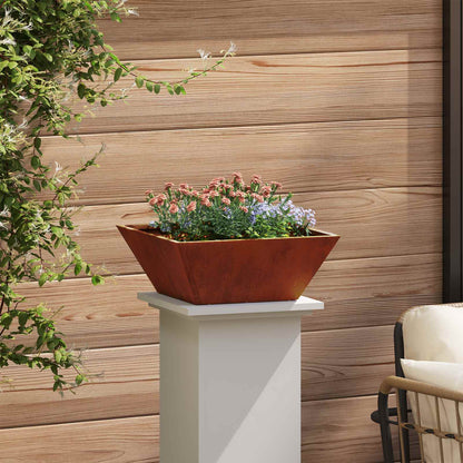 Vaso da giardino 5 pcs Ruggine 40 x 40 x 15 cm