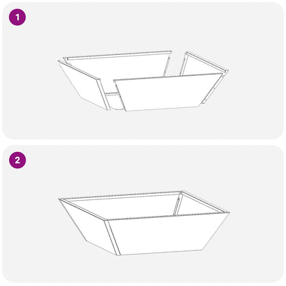 Vaso da giardino Nero 50 x 50 x 15 cm Acciaio laminato a freddo | homemem39