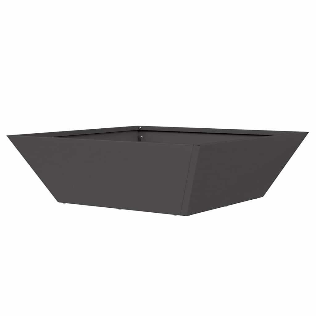 Vaso da giardino Nero 50 x 50 x 15 cm Acciaio laminato a freddo