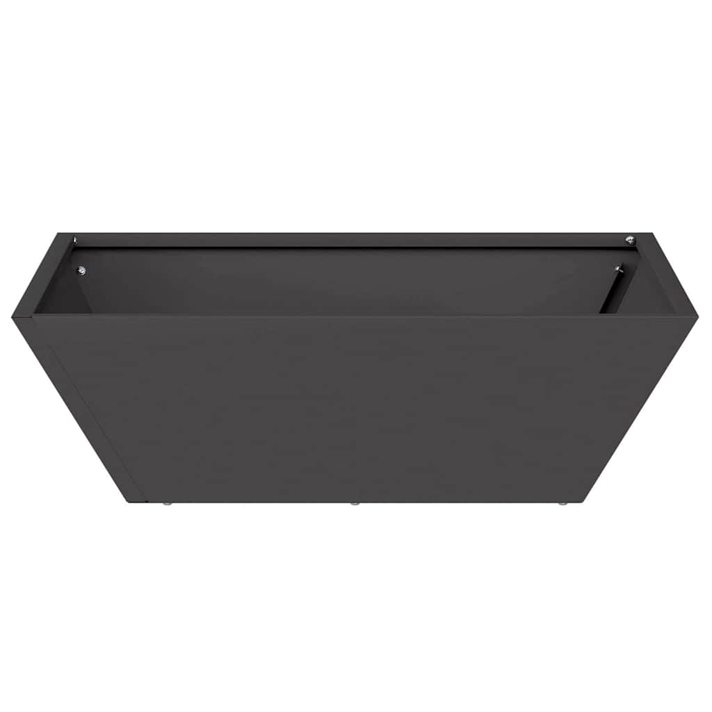 Vaso da giardino Nero 50 x 50 x 15 cm Acciaio laminato a freddo
