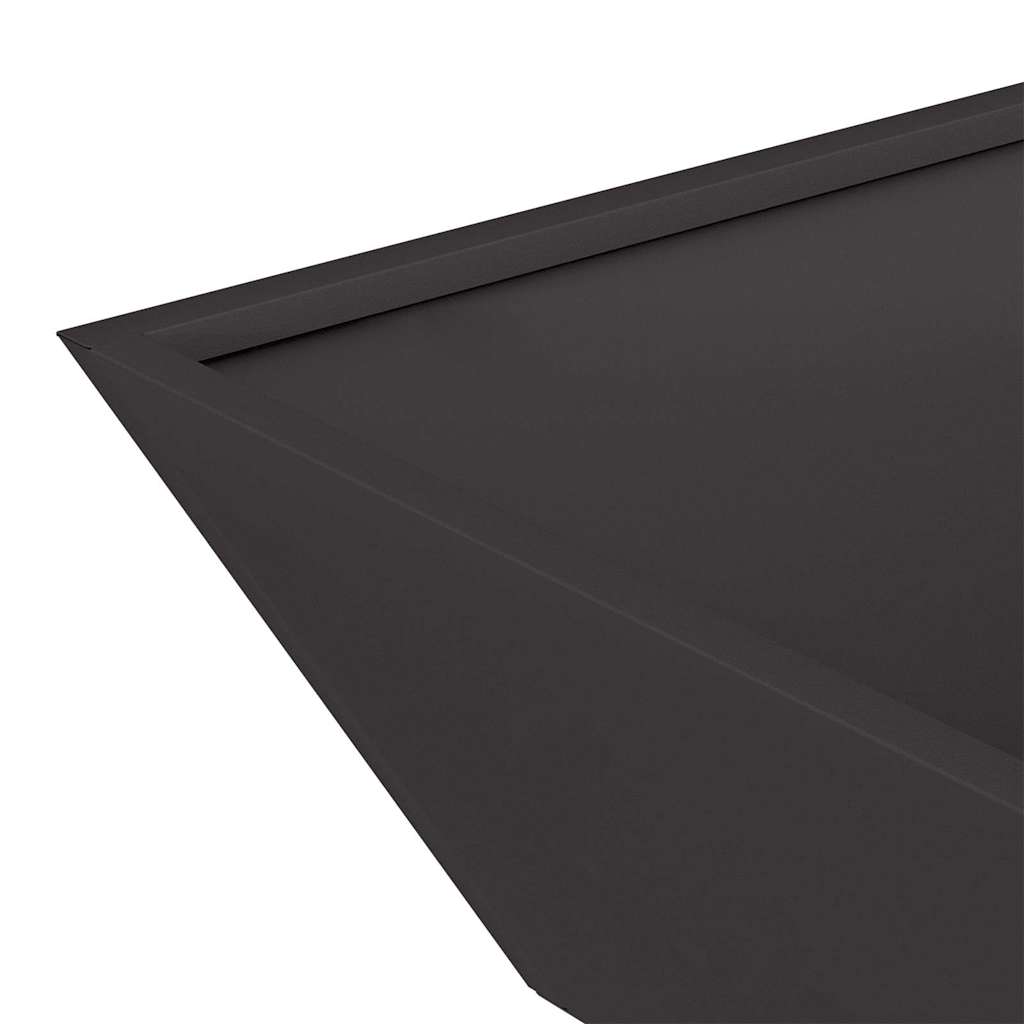 Vaso da giardino 5 pcs Nero 50 x 50 x 15 cm
