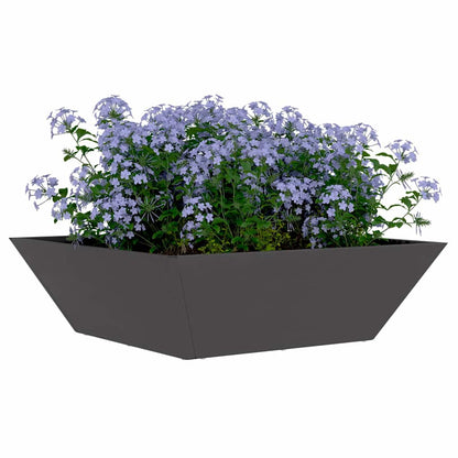 Vaso da giardino 5 pcs Nero 50 x 50 x 15 cm