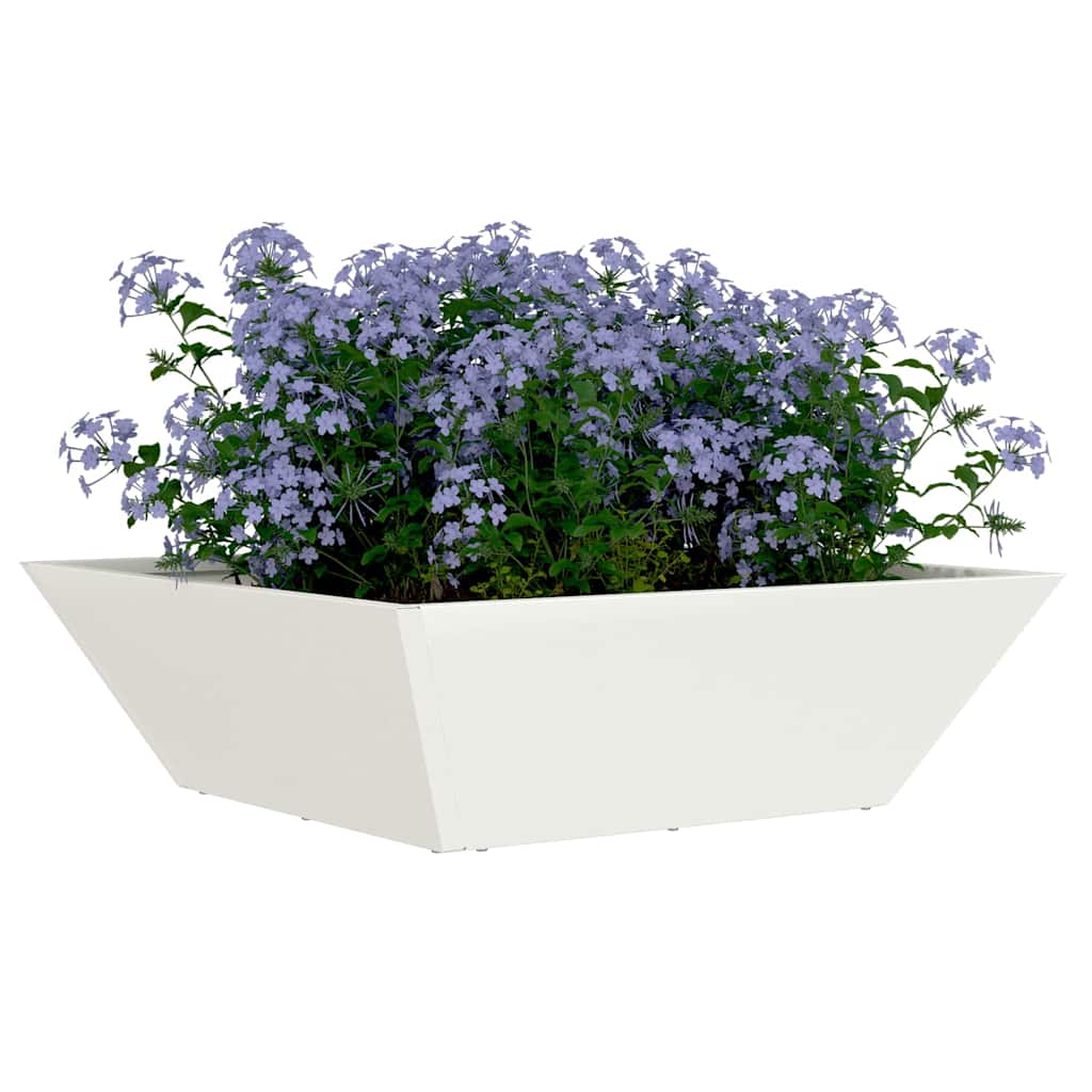 Vaso da giardino 5 pcs Bianco 50 x 50 x 15 cm