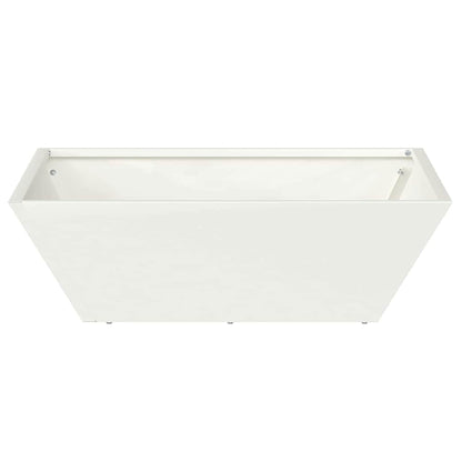 Vaso da giardino 5 pcs Bianco 50 x 50 x 15 cm