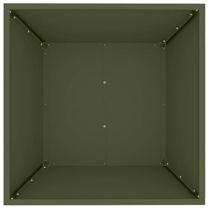 Vaso da giardino 5 pcs Verde oliva 50 x 50 x 15 cm