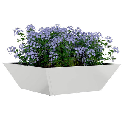 Vaso da giardino Argento 50 x 50 x 15 cm Acciaio zincato