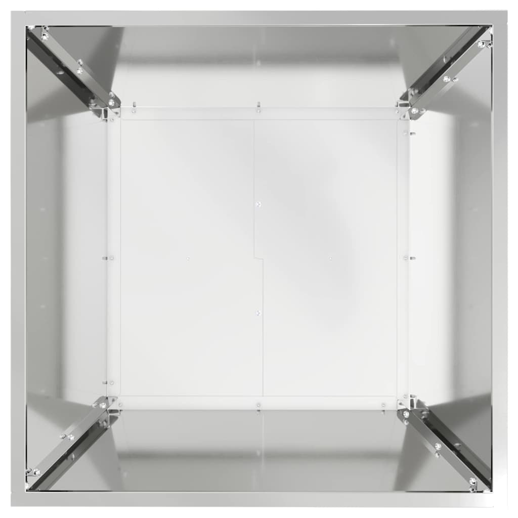 Vaso da giardino 5 pcs Argento 50 x 50 x 15 cm Acciaio zincato