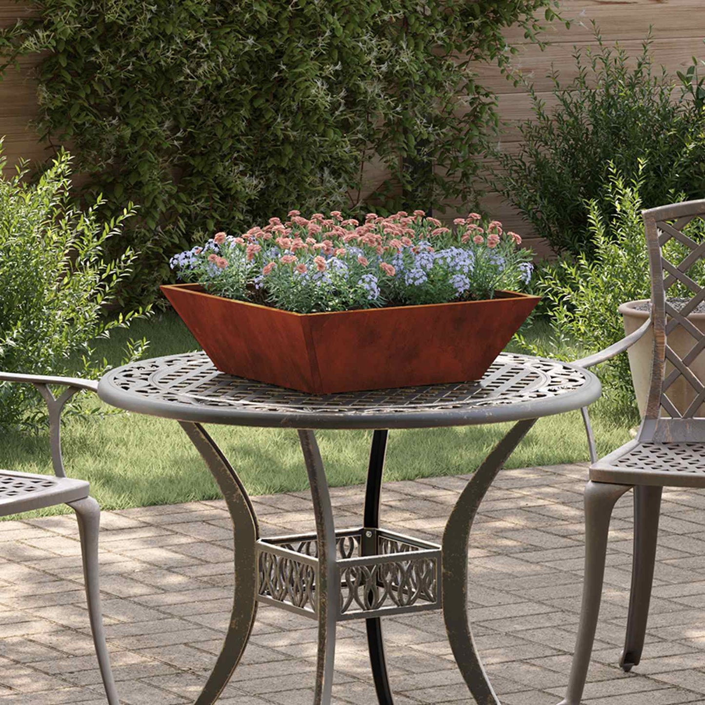 Vaso da giardino 5 pcs Ruggine 50 x 50 x 15 cm | homemem39