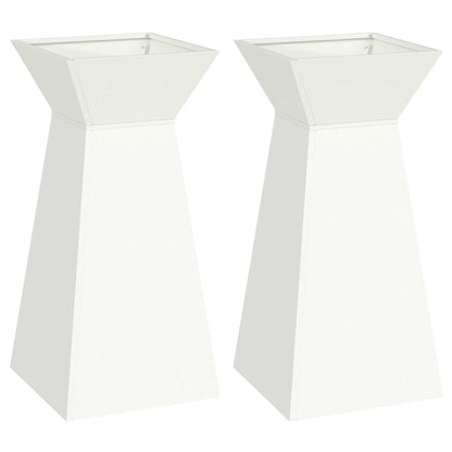 Vaso a Pilastro 2 pcs Bianco 35 x 35 x 73 cm