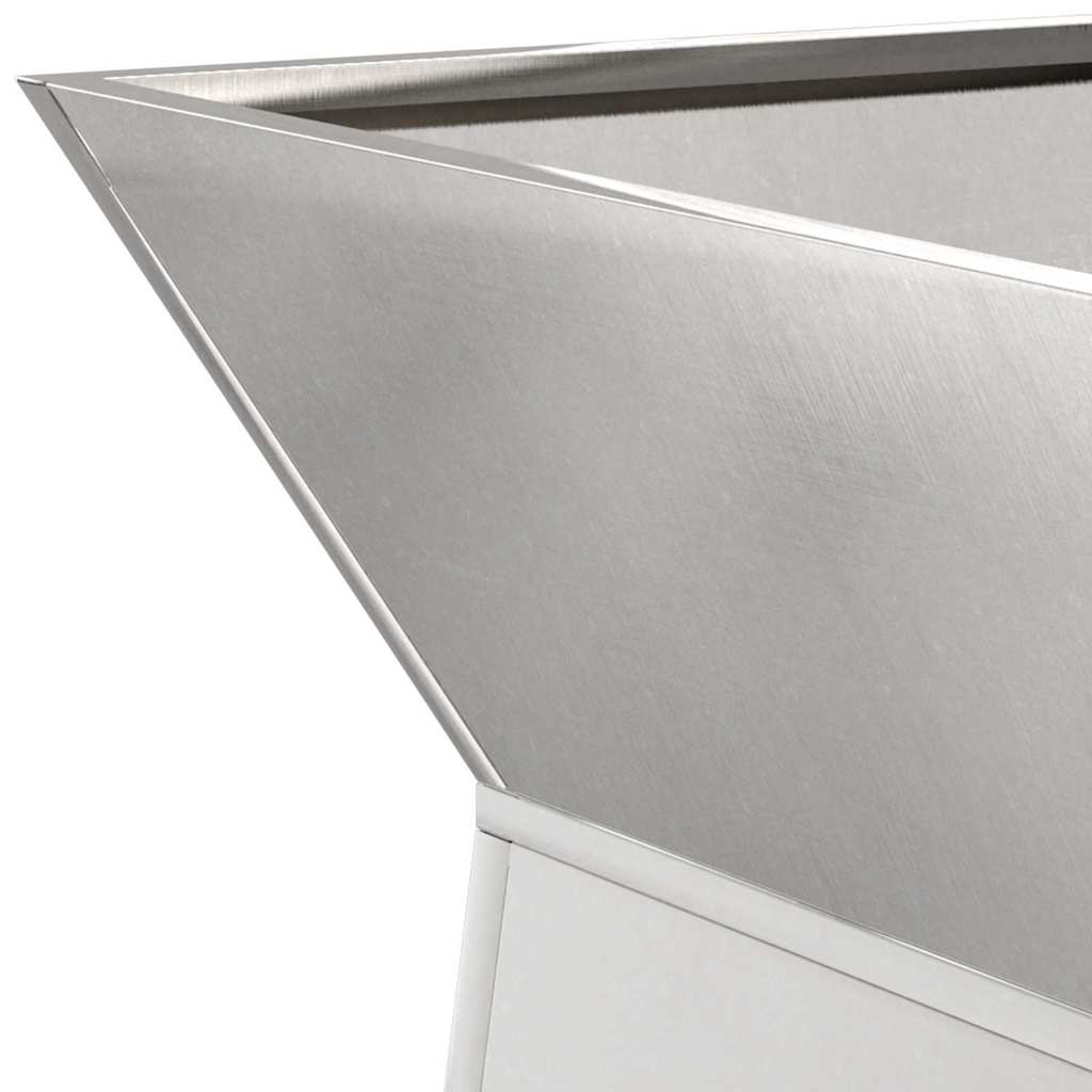 Vaso a Pilastro Argento 35 x 35 x 73 cm Acciaio inossidabile