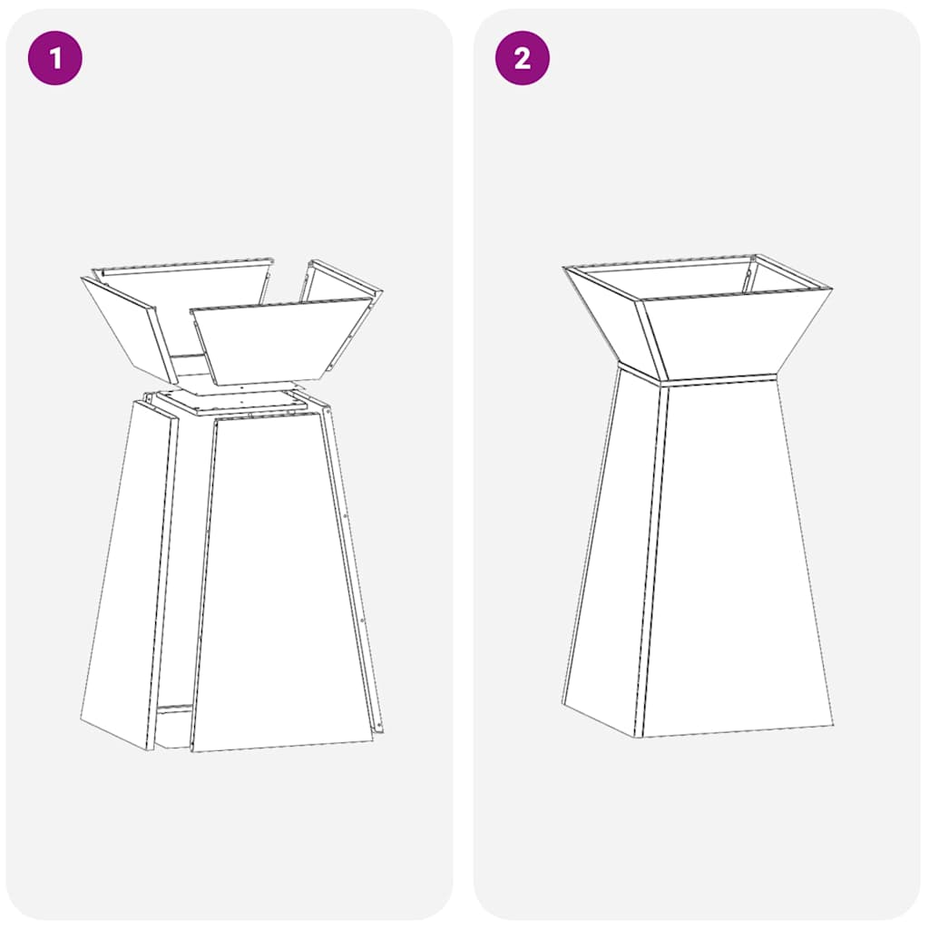 Vaso a Pilastro Argento 35 x 35 x 73 cm Acciaio inossidabile | homemem39