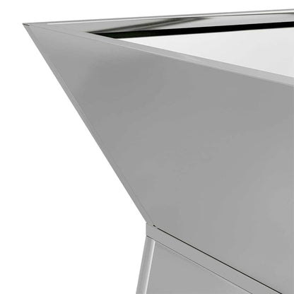 Vaso a Pilastro Argento 35 x 35 x 73 cm