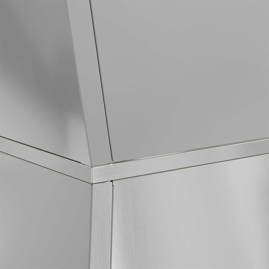 Vaso a Pilastro 2 pcs Argento 35 x 35 x 73 cm