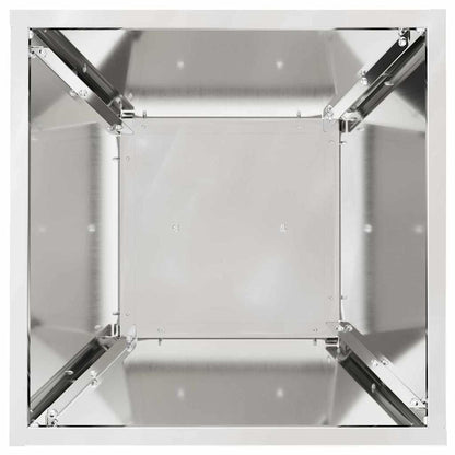 Vaso a Pilastro 2 pcs Argento 35 x 35 x 73 cm