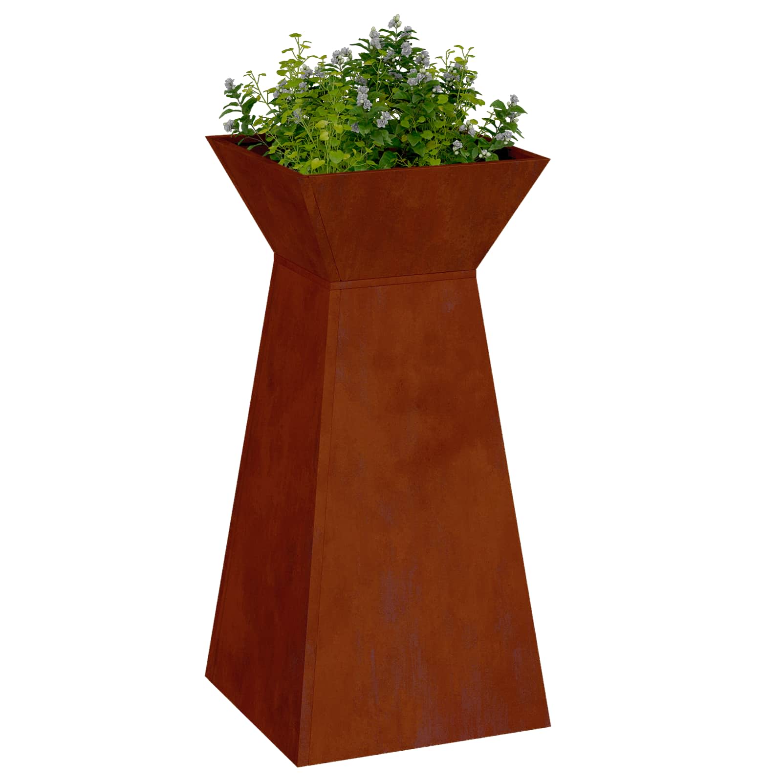 Vaso a Pilastro Argento 35 x 35 x 73 cm | homemem39