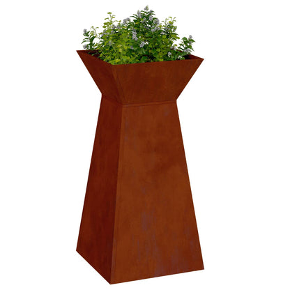 Vaso a Pilastro Argento 35 x 35 x 73 cm | homemem39