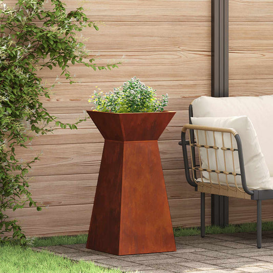 Vaso a Pilastro 2 pcs Argento 35 x 35 x 73 cm | homemem39