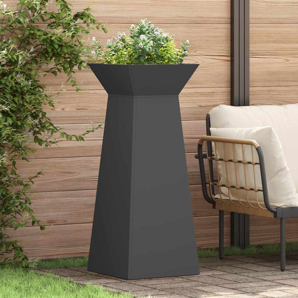 Vaso a Pilastro 2 pcs Nero 40 x 40 x 100 cm