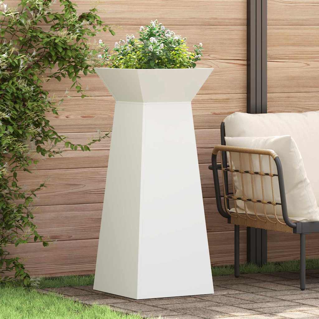 Vaso a Pilastro 2 pcs Bianco 40 x 40 x 100 cm