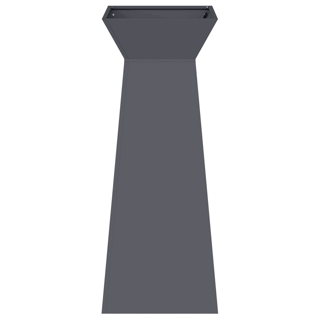 Vaso a Pilastro 2 pcs Antracite 40 x 40 x 100 cm