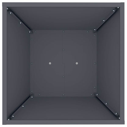 Vaso a Pilastro 2 pcs Antracite 40 x 40 x 100 cm